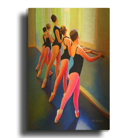 'Ballet Dance' By Ata Alishahi Gold Metal Wall Art