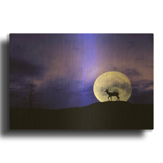 'Big Moon' By Ata Alishahi Gold Metal Wall Art