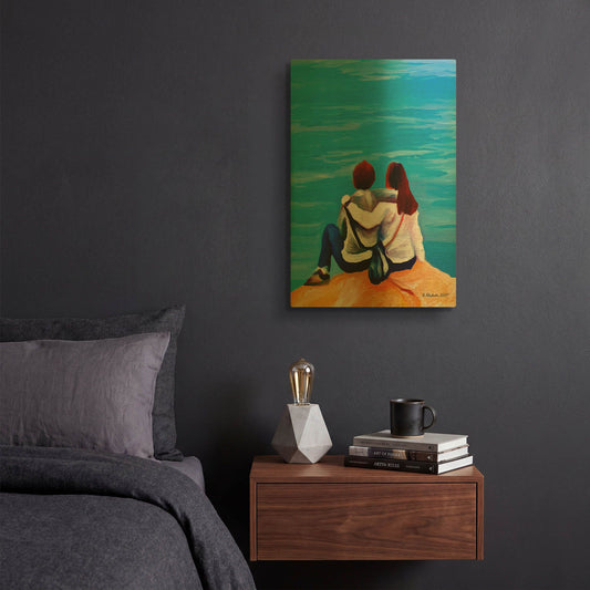 'A moment to remember' By Ata Alishahi Gold Metal Wall Art