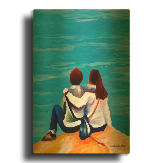 'A moment to remember' By Ata Alishahi Gold Metal Wall Art