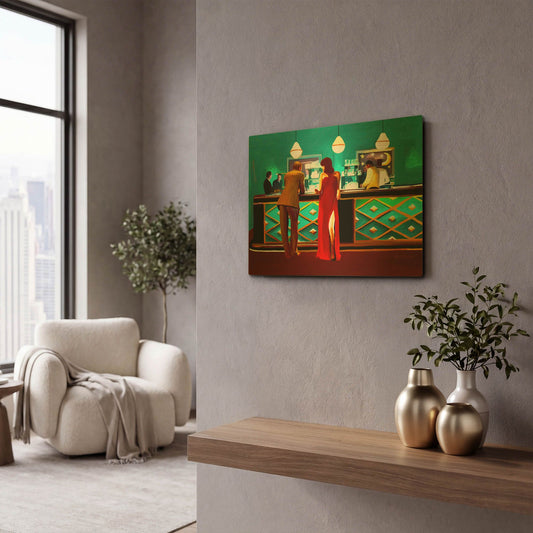 'Bar' By Ata Alishahi Gold Metal Wall Art