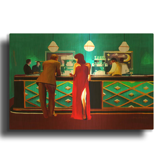 'Bar' By Ata Alishahi Gold Metal Wall Art