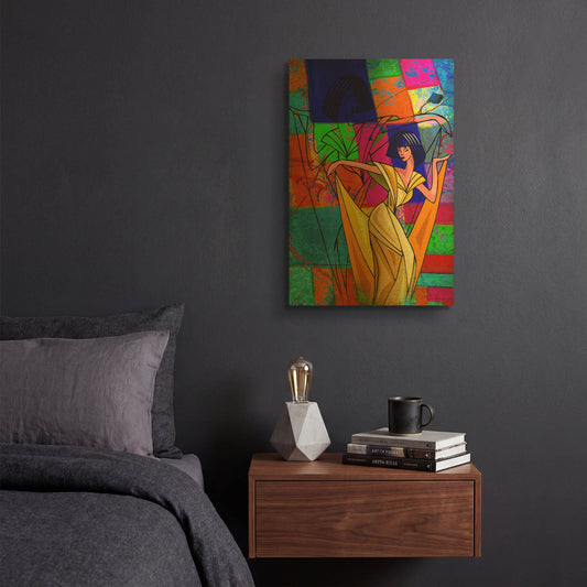 'Color Dance' By Ata Alishahi Gold Metal Wall Art