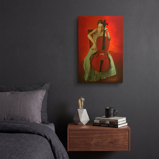 'Play Music' By Ata Alishahi Gold Metal Wall Art