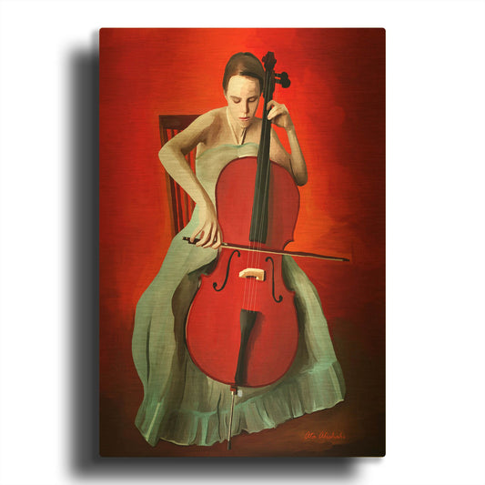 'Play Music' By Ata Alishahi Gold Metal Wall Art