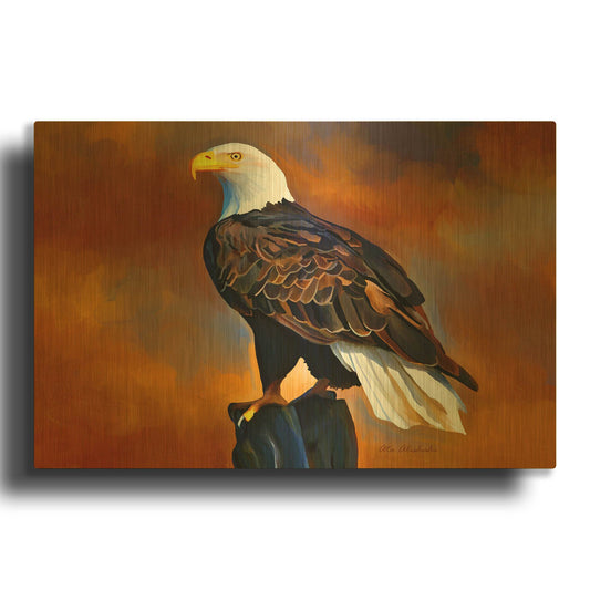 'The Eagle' By Ata Alishahi Gold Metal Wall Art