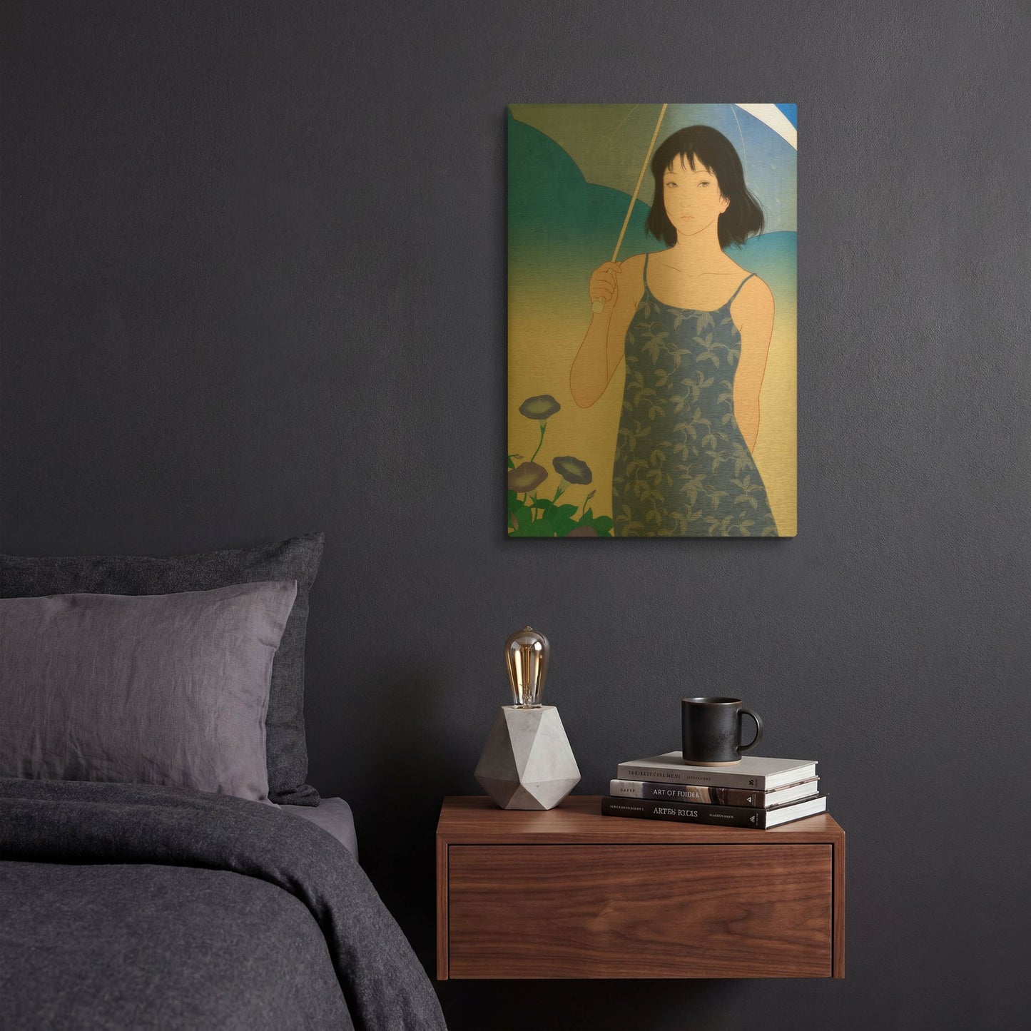 'Summer' By Sai Tamiya Gold Metal Wall Art
