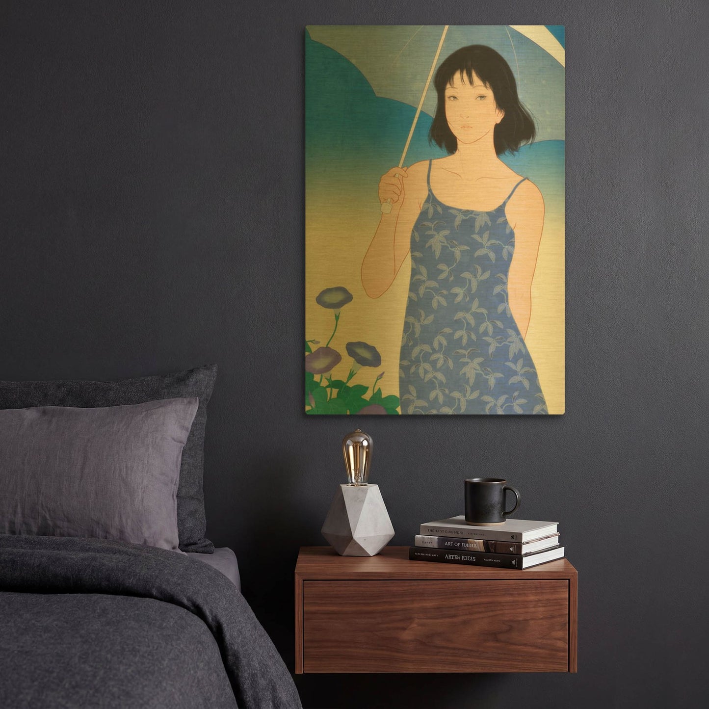 'Summer' By Sai Tamiya Gold Metal Wall Art