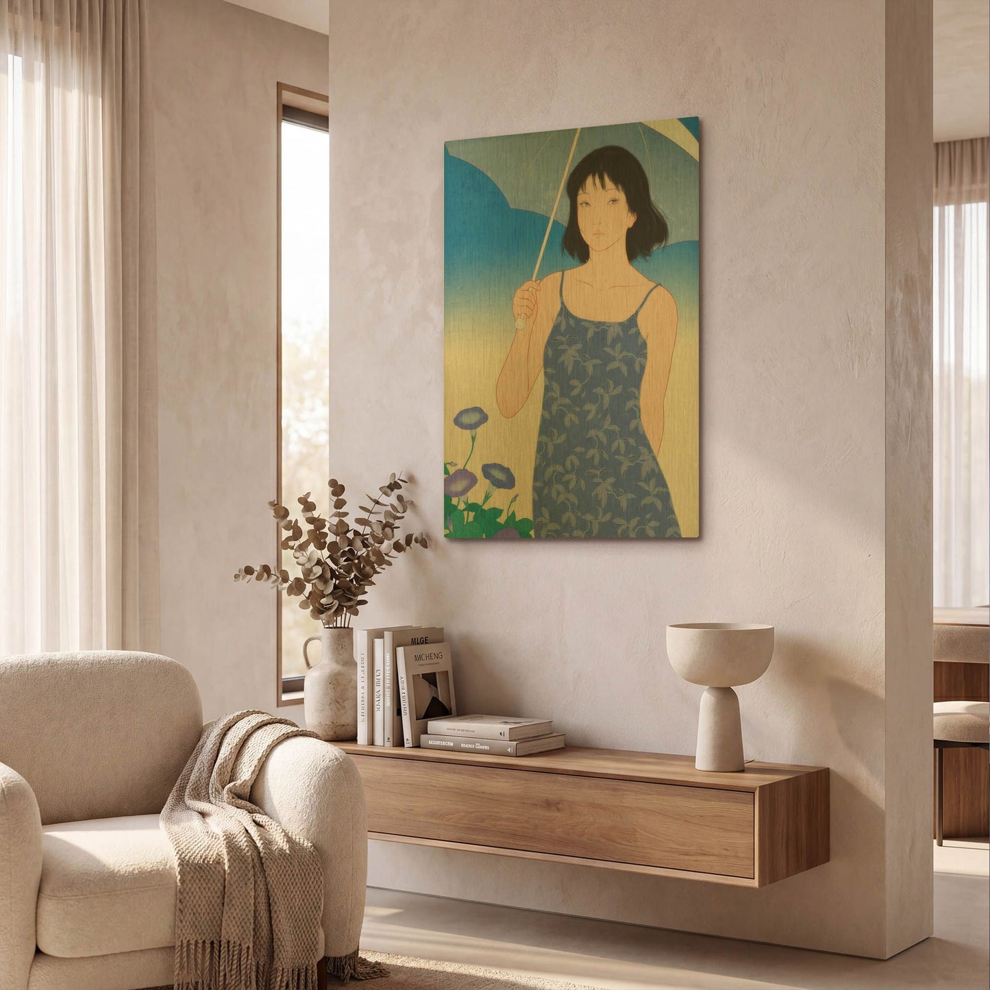 'Summer' By Sai Tamiya Gold Metal Wall Art
