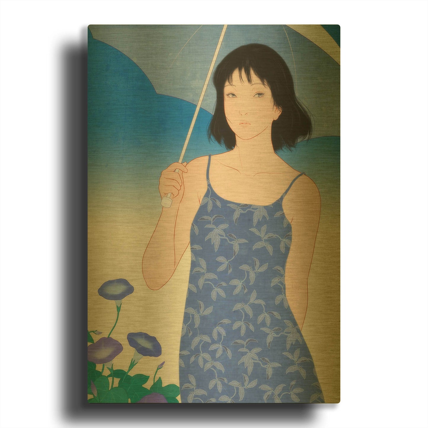 'Summer' By Sai Tamiya Gold Metal Wall Art