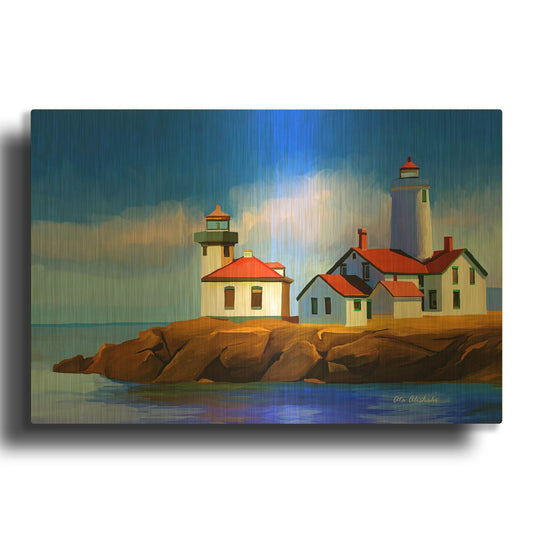 'Light House' By Ata Alishahi Gold Metal Wall Art
