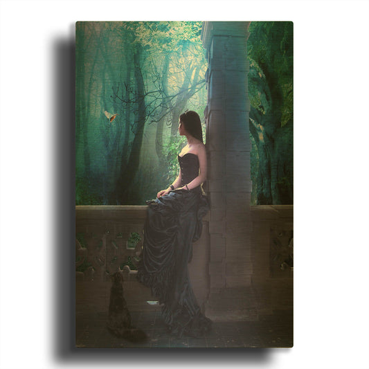 'Princess Castel' By Ata Alishahi Gold Metal Wall Art
