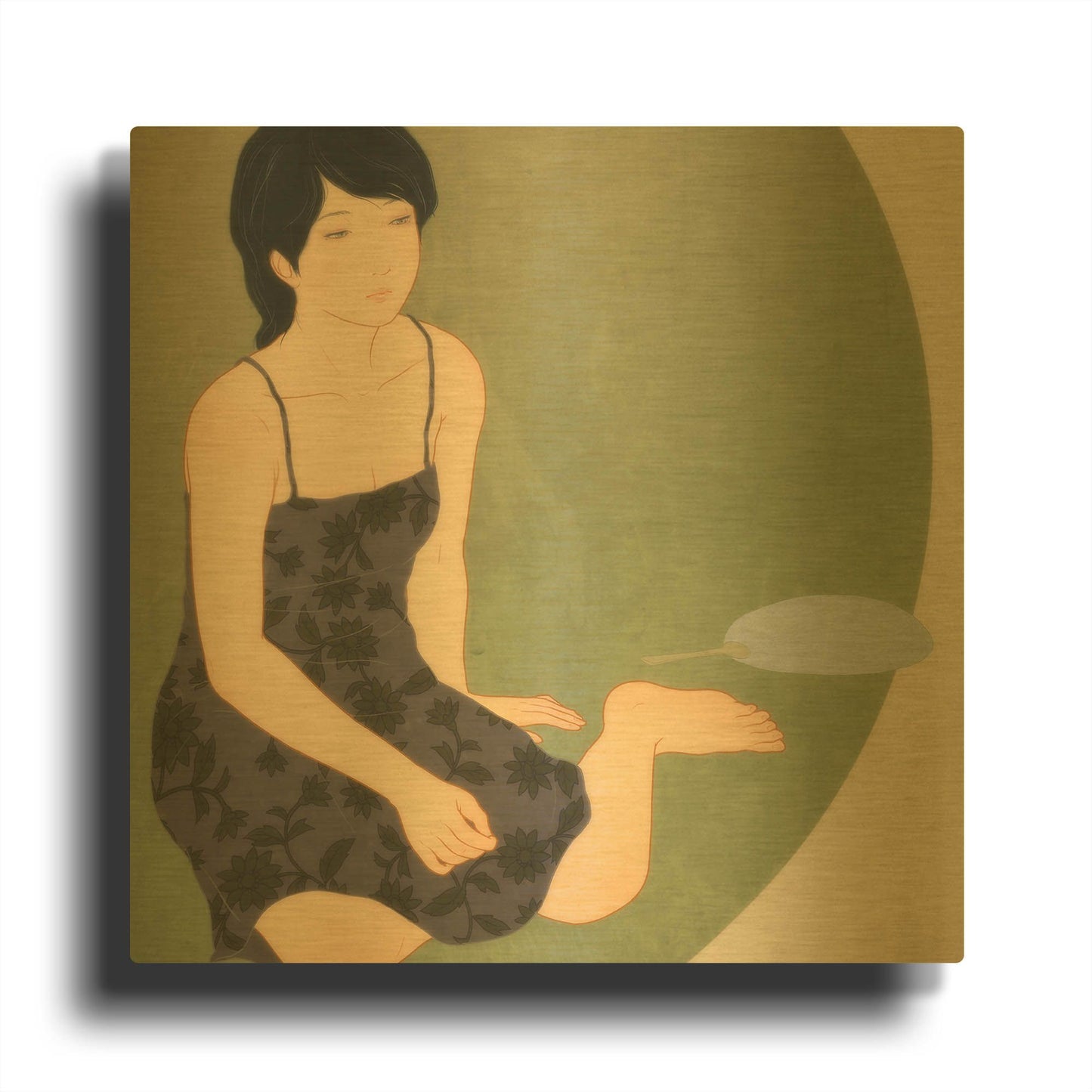 'Waka Kaede' By Sai Tamiya Gold Metal Wall Art
