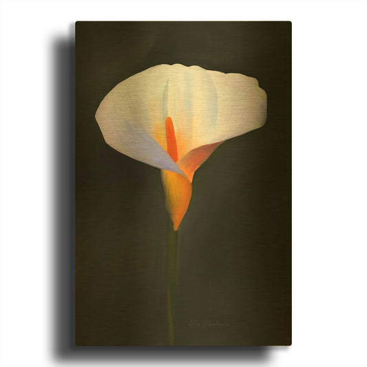 'Beautiful Flower' By Ata Alishahi Gold Metal Wall Art