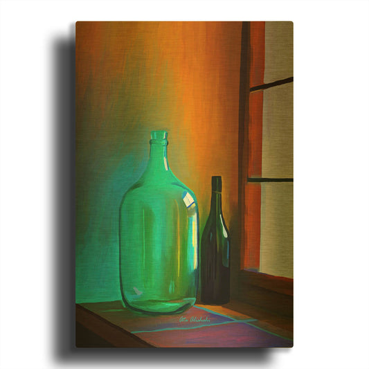 'Big Bottle' By Ata Alishahi Gold Metal Wall Art