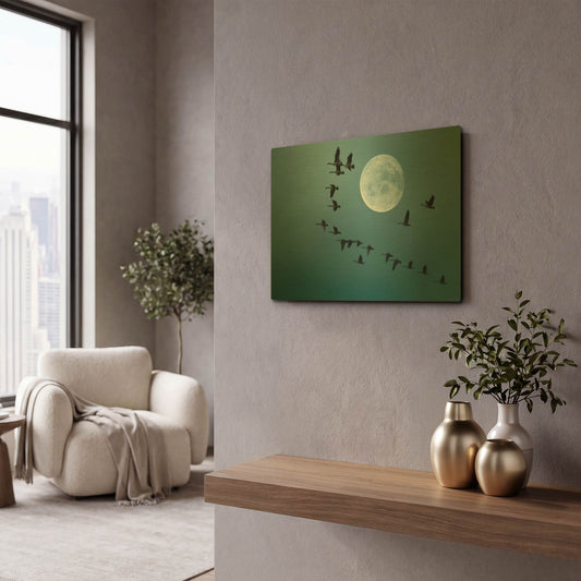 'Fly away' By Ata Alishahi Gold Metal Wall Art