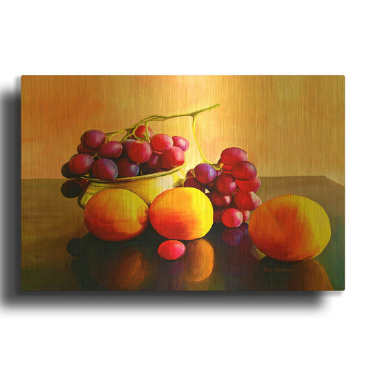 'Fruits' By Ata Alishahi Gold Metal Wall Art