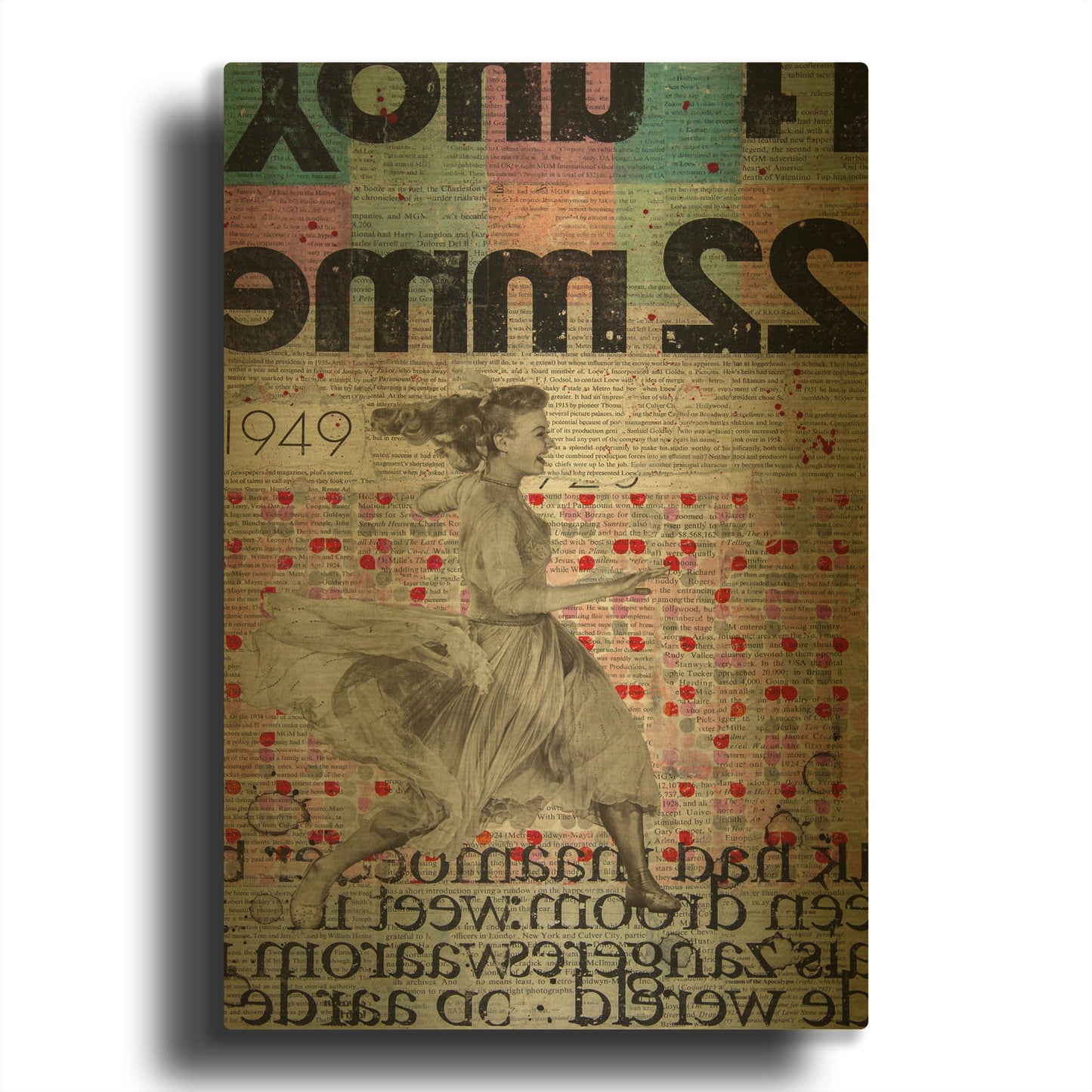 'Back In Time Women' By DB Waterman Gold Metal Wall Art