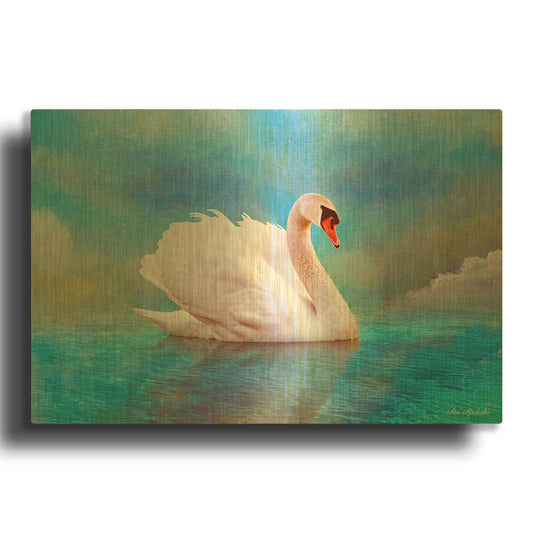 'Swab 8B' By Ata Alishahi Gold Metal Wall Art