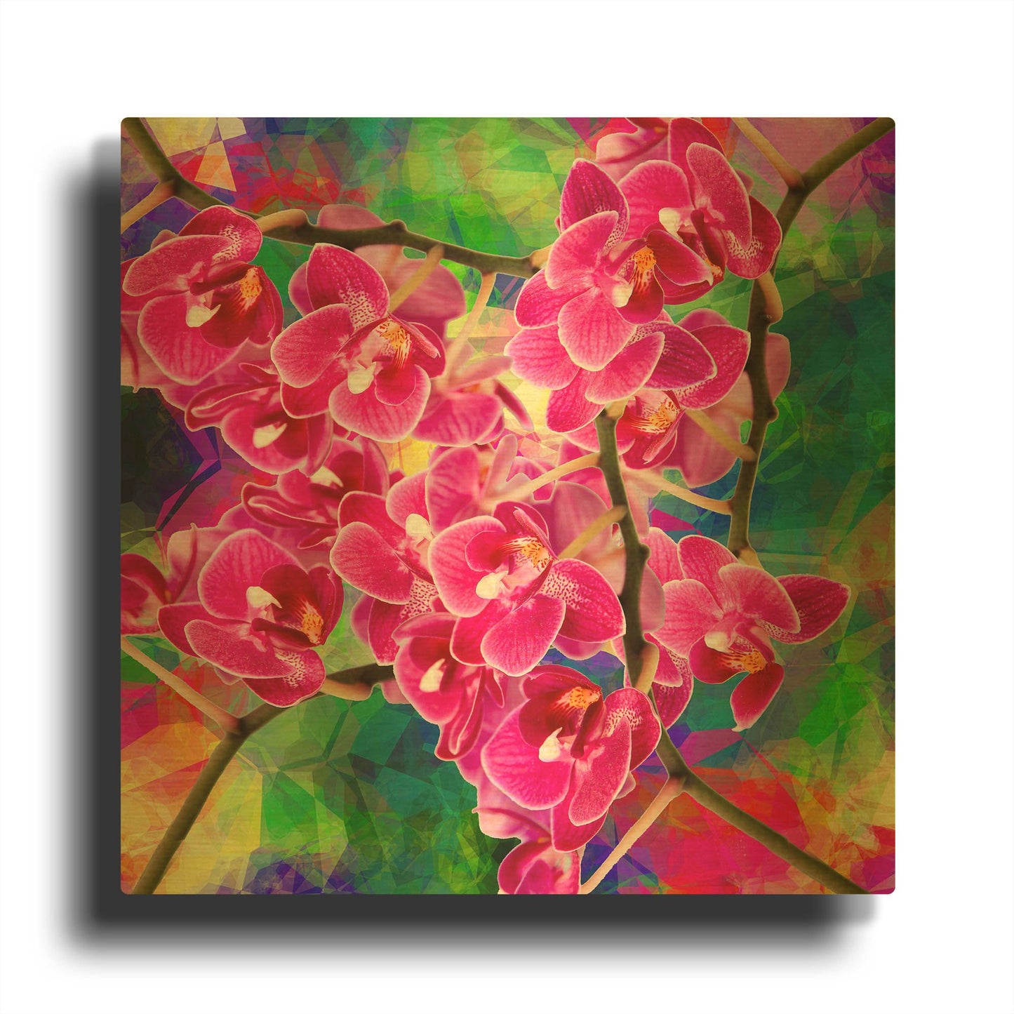 'Flower Spring 2' By Ata Alishahi Gold Metal Wall Art
