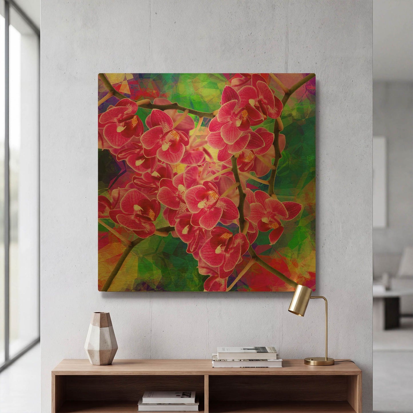 'Flower Spring 2' By Ata Alishahi Gold Metal Wall Art
