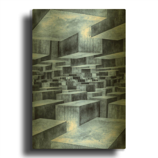 'No Way Out' By Ata Alishahi Gold Metal Wall Art