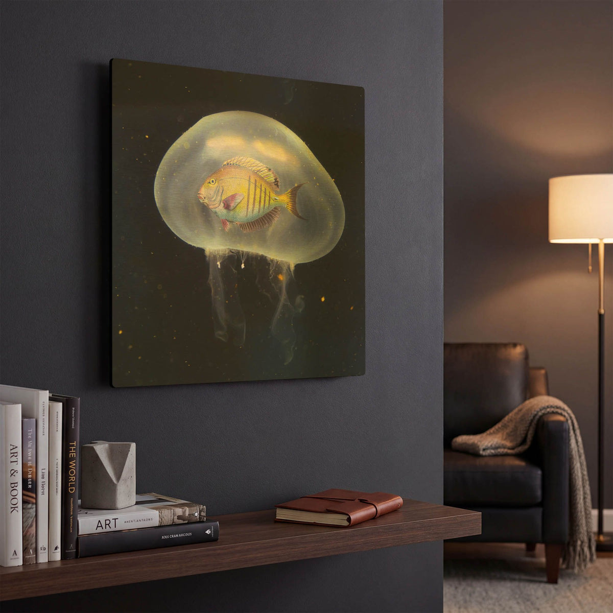 'No Way' By Ata Alishahi Gold Metal Wall Art