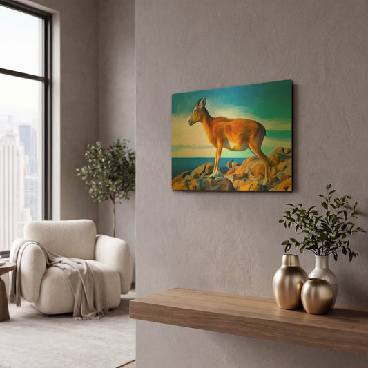 'Wild Life 2' By Ata Alishahi Gold Metal Wall Art