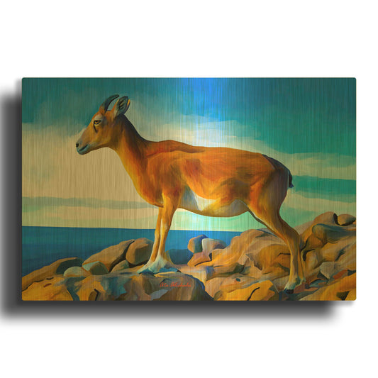 'Wild Life 2' By Ata Alishahi Gold Metal Wall Art