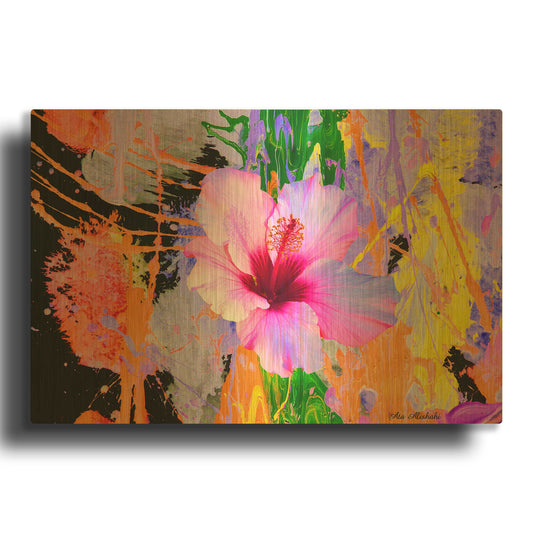 'Flower Design K2' By Ata Alishahi Gold Metal Wall Art