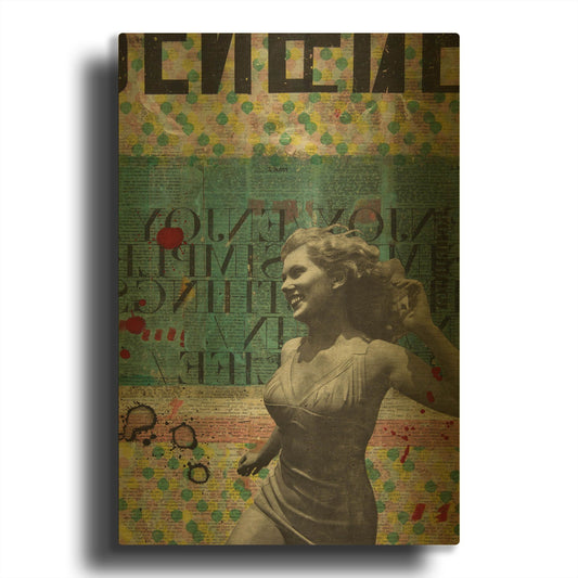'Rising Star Women' By DB Waterman Gold Metal Wall Art