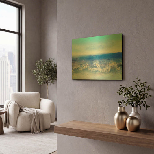 'Colors And Nature Ab1' By Ata Alishahi Gold Metal Wall Art