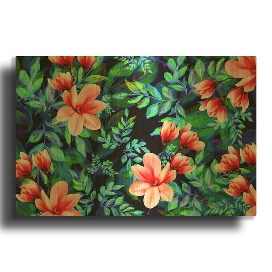 'My Flowers Garden' By Ata Alishahi Gold Metal Wall Art