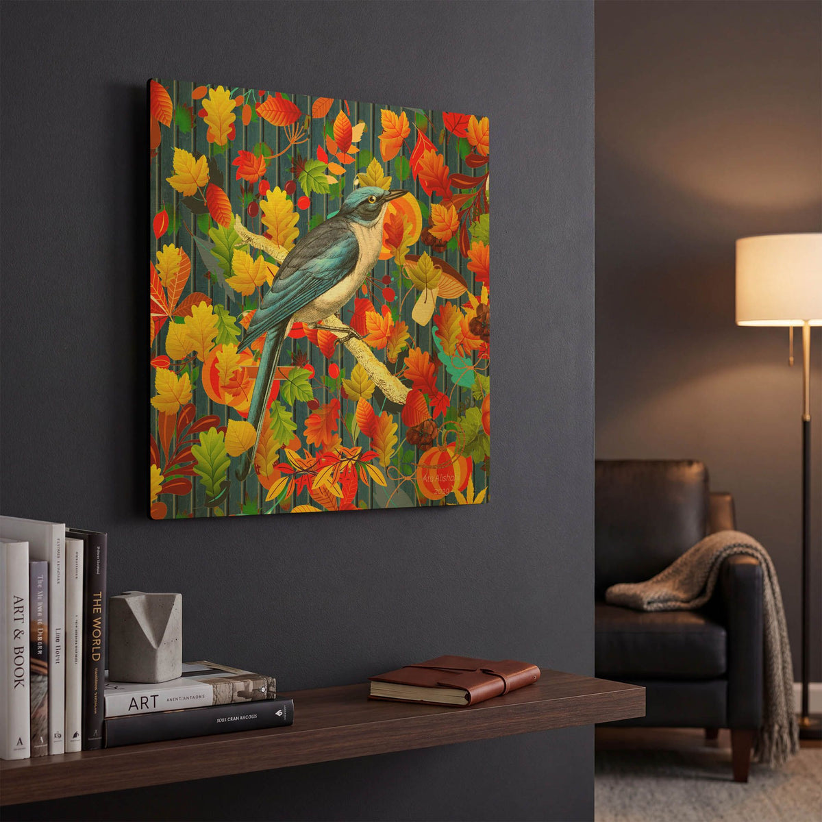 'Beauty Of Fall' By Ata Alishahi Gold Metal Wall Art