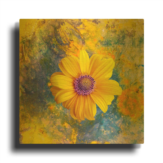 'Yellow Is Nice' By Ata Alishahi Gold Metal Wall Art