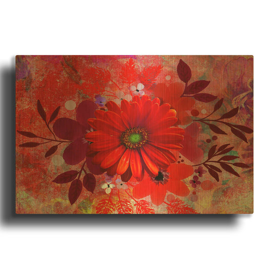 'All-Red' By Ata Alishahi Gold Metal Wall Art