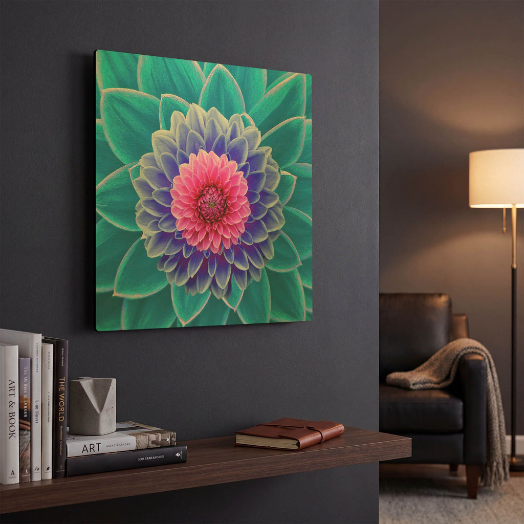 'The Color Treasure 9' By Ata Alishahi Gold Metal Wall Art