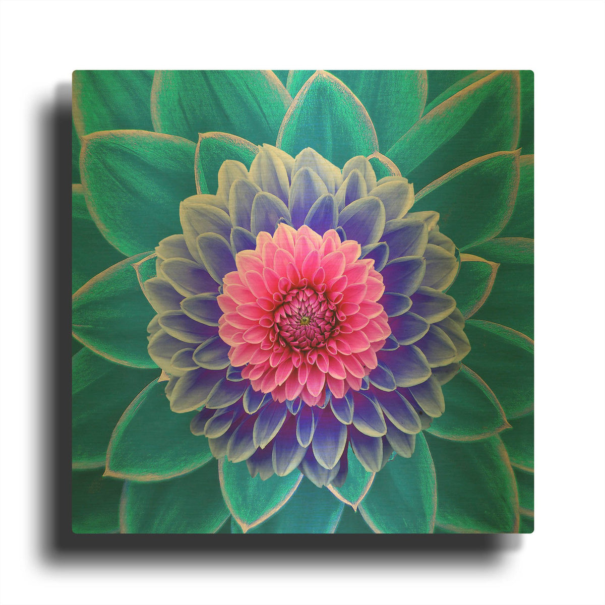 'The Color Treasure 9' By Ata Alishahi Gold Metal Wall Art
