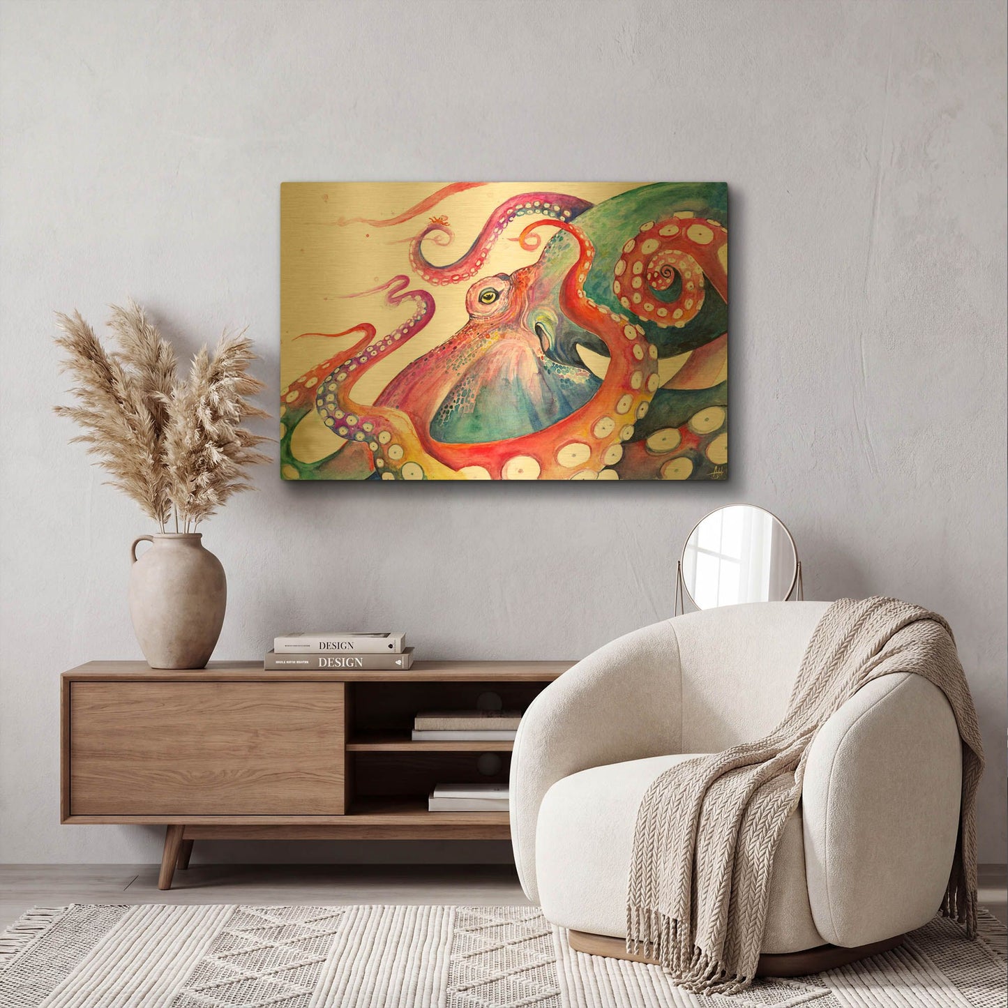 'Augustus' By Marc Allante Gold Metal Wall Art