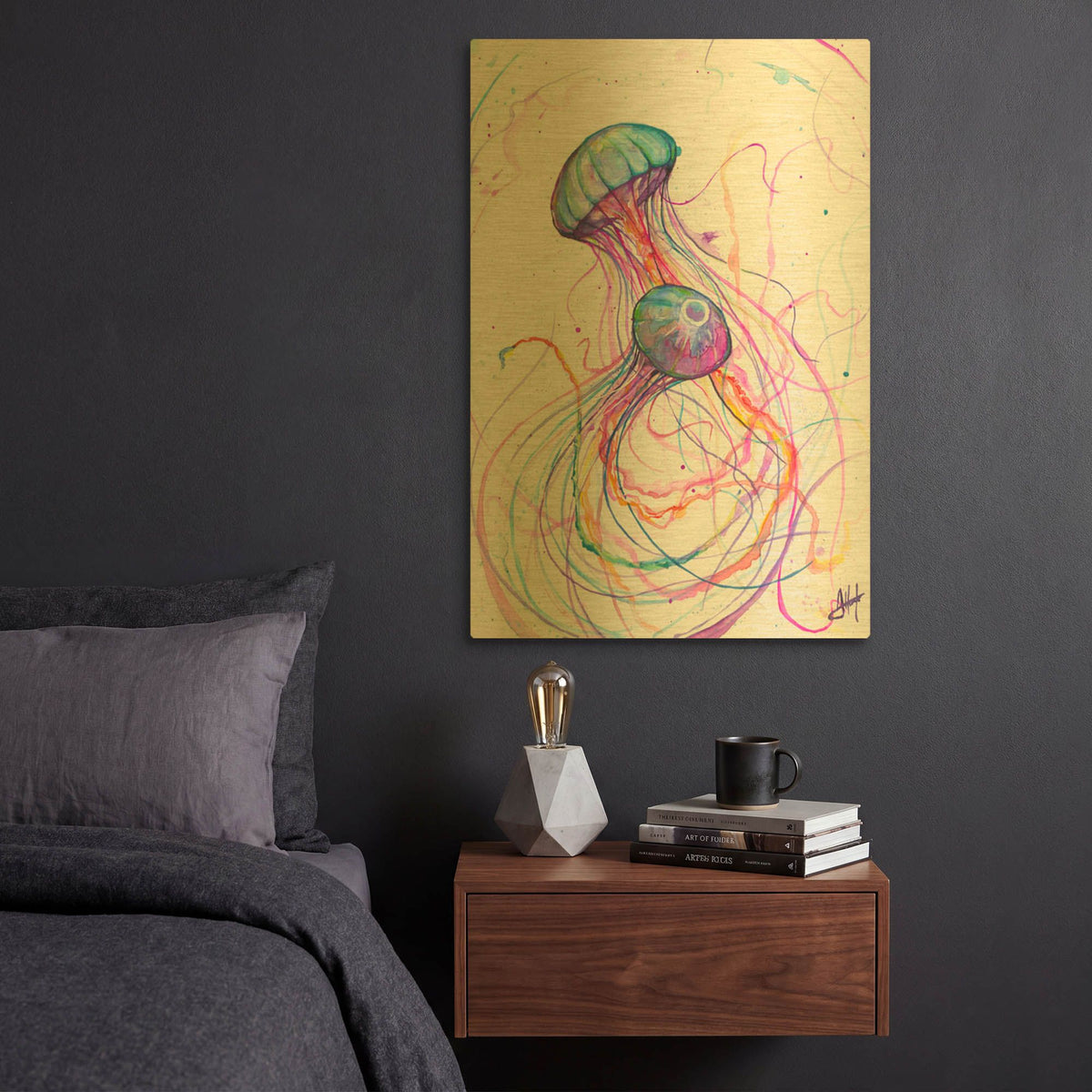 'You So Jelly' By Marc Allante Gold Metal Wall Art