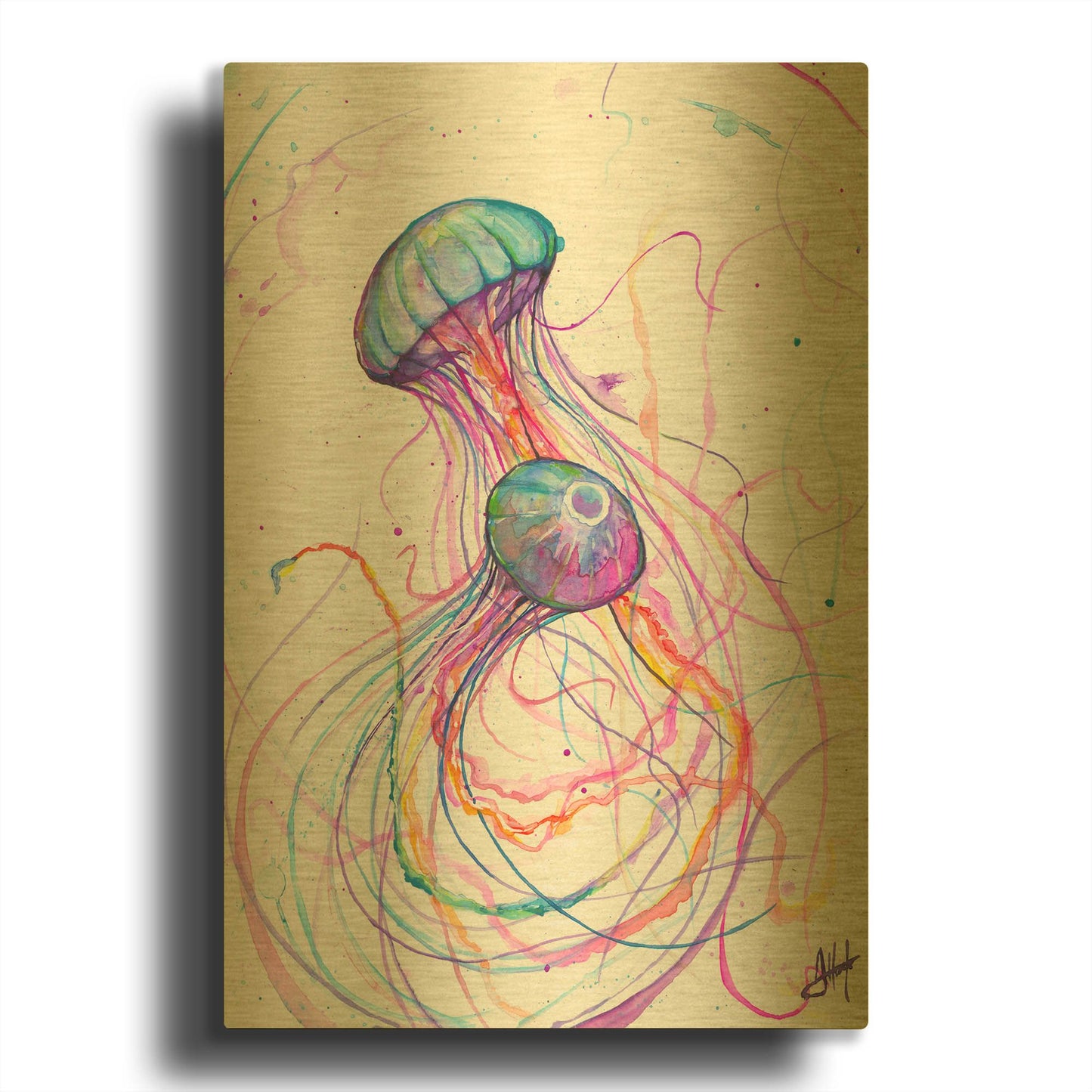 'You So Jelly' By Marc Allante Gold Metal Wall Art