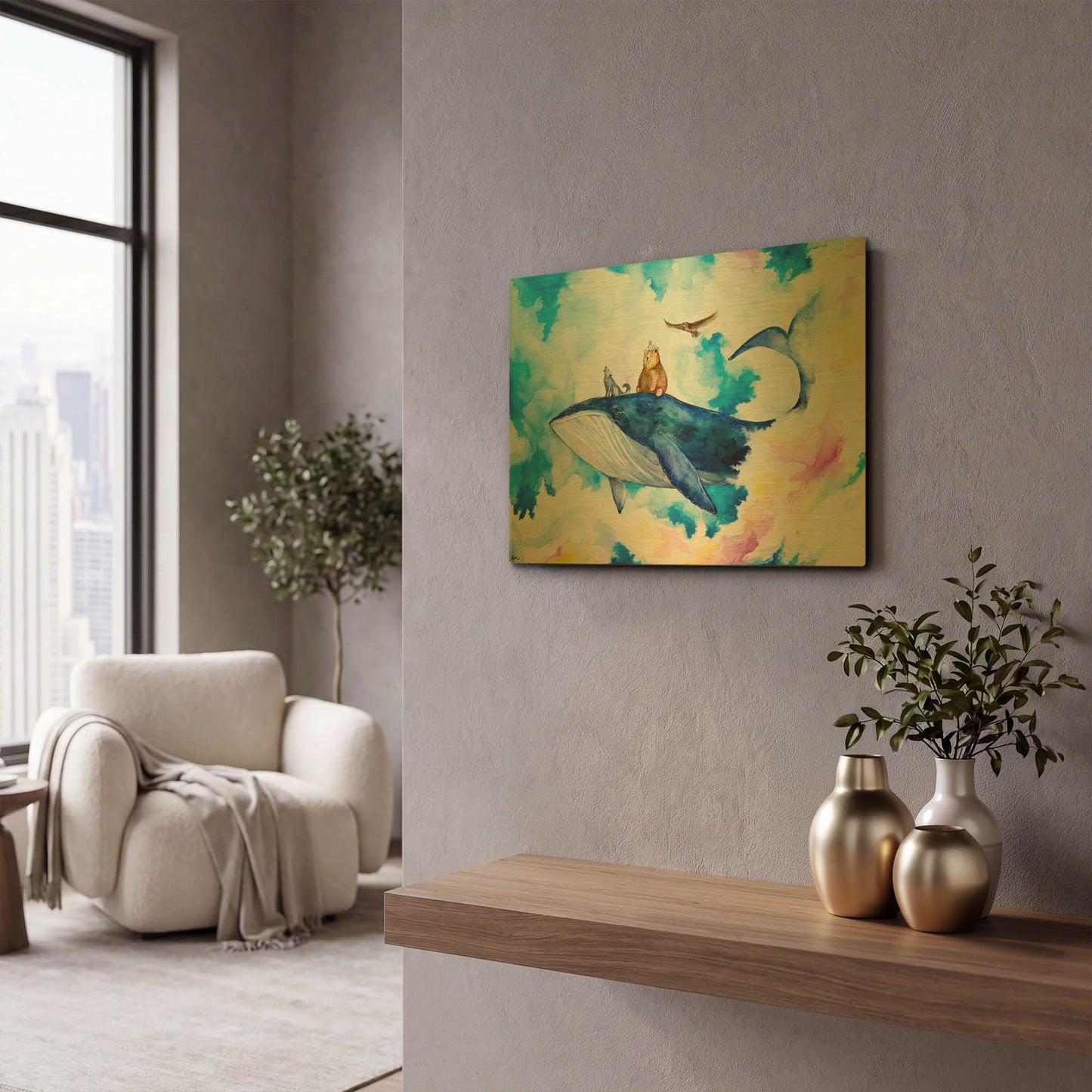'Adventure Time' By Marc Allante Gold Metal Wall Art