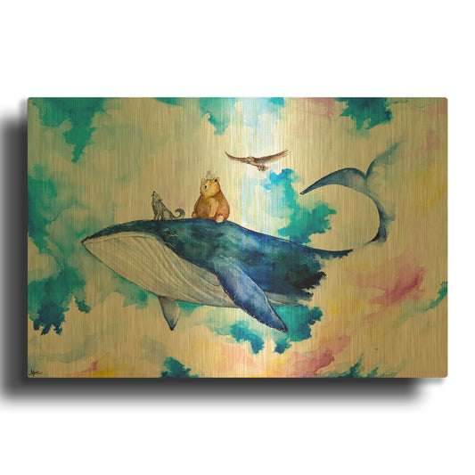 'Adventure Time' By Marc Allante Gold Metal Wall Art