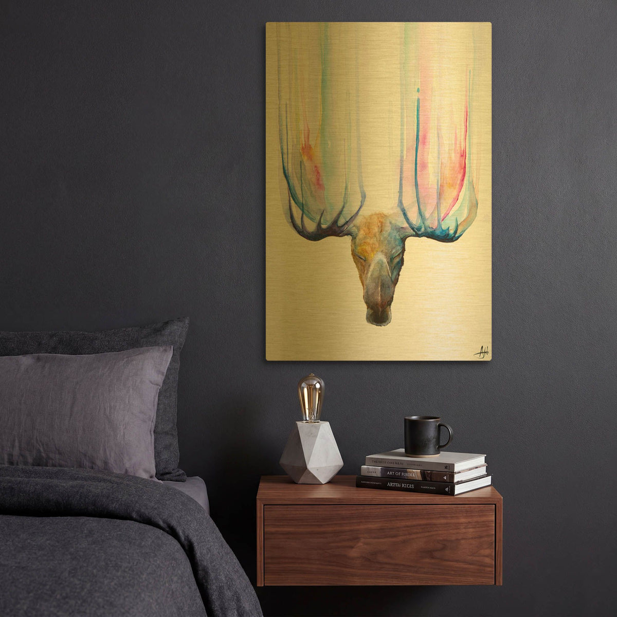 'Zen' By Marc Allante Gold Metal Wall Art