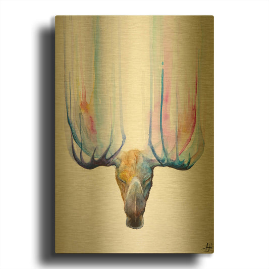'Zen' By Marc Allante Gold Metal Wall Art