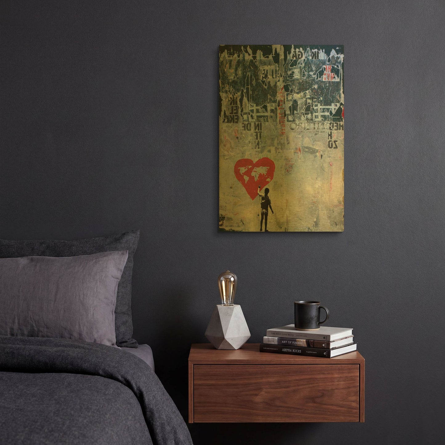 'Wild World Cityscape&Urban' By DB Waterman Gold Metal Wall Art