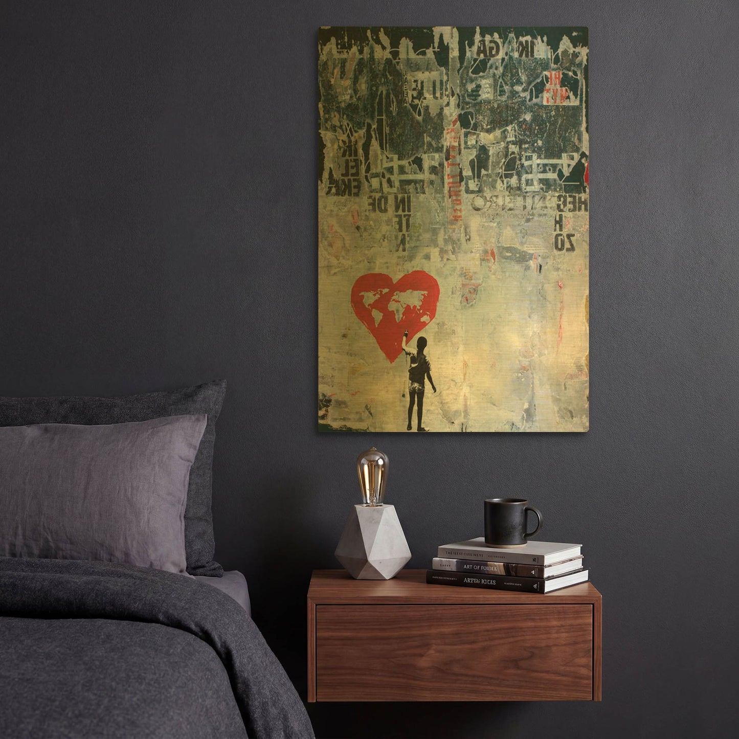 'Wild World Cityscape&Urban' By DB Waterman Gold Metal Wall Art