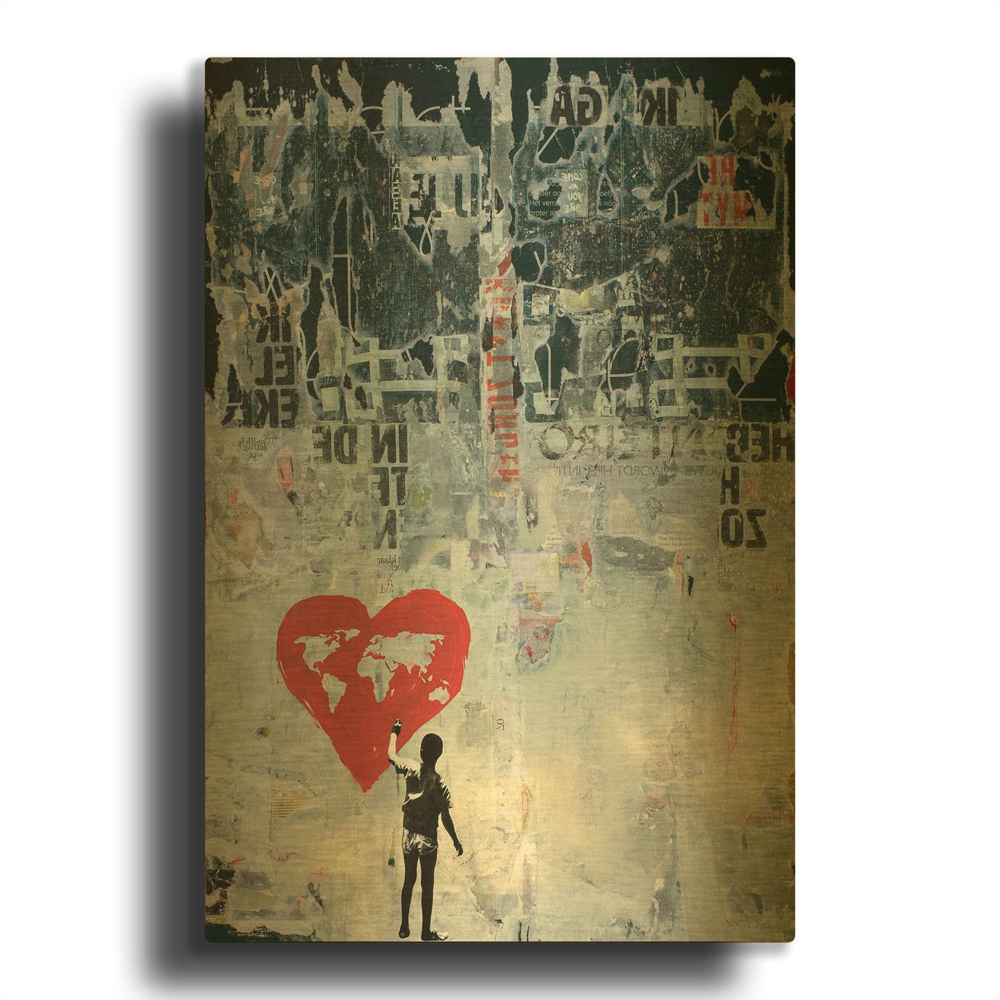 'Wild World Cityscape&Urban' By DB Waterman Gold Metal Wall Art