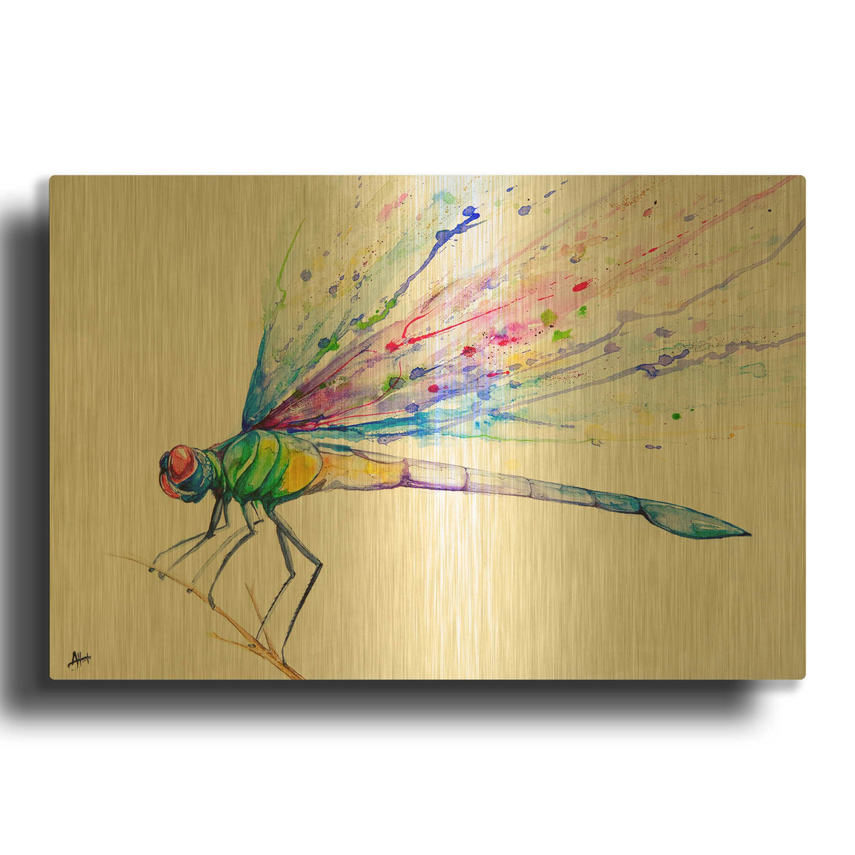 'Volant' By Marc Allante Gold Metal Wall Art