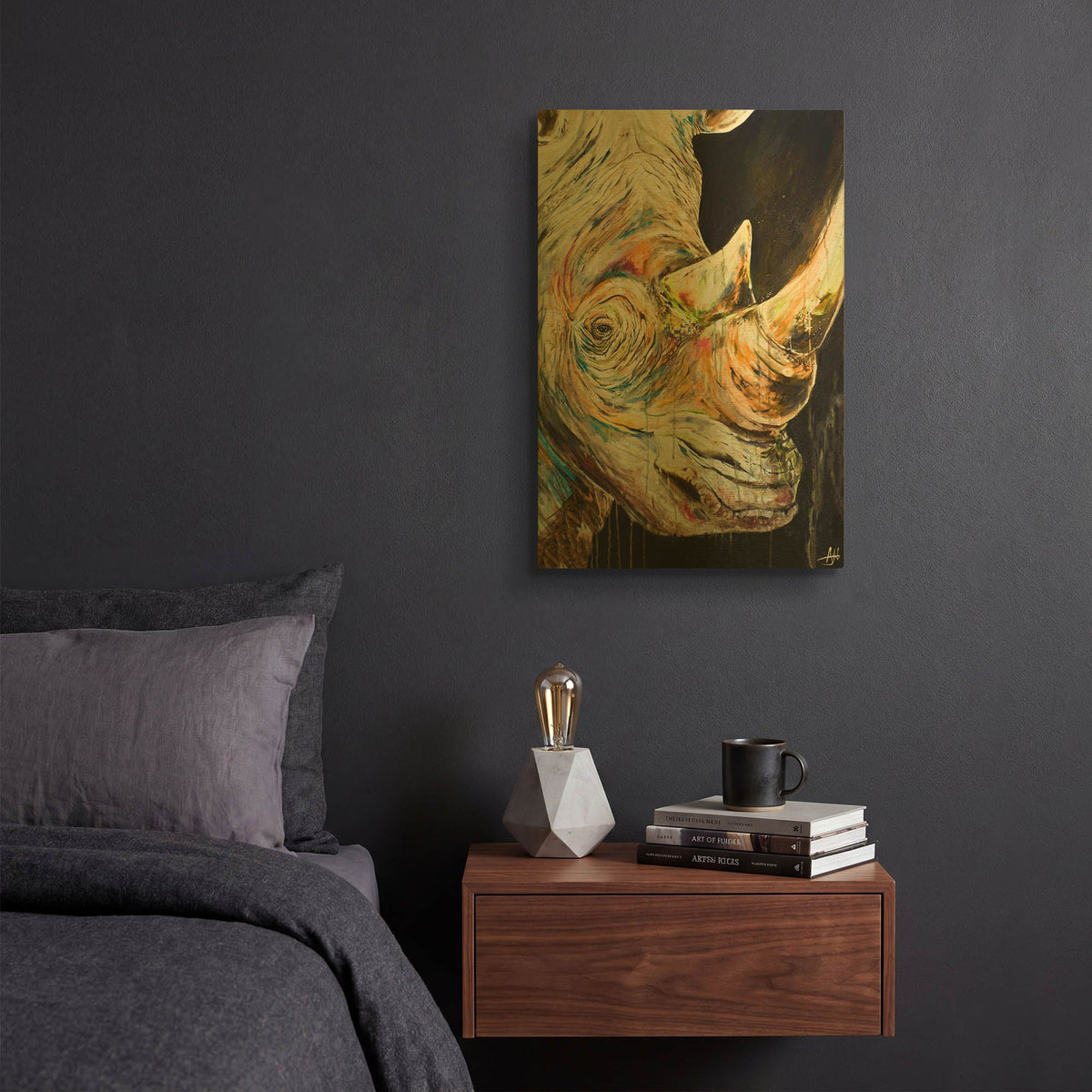 'Unicorn' By Marc Allante Gold Metal Wall Art